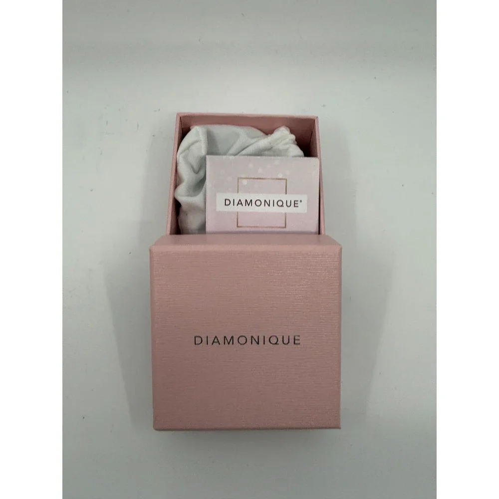 Diamonique NEW Twisted Stering Silver Cubic Zirconia Dangle Earrings Gift